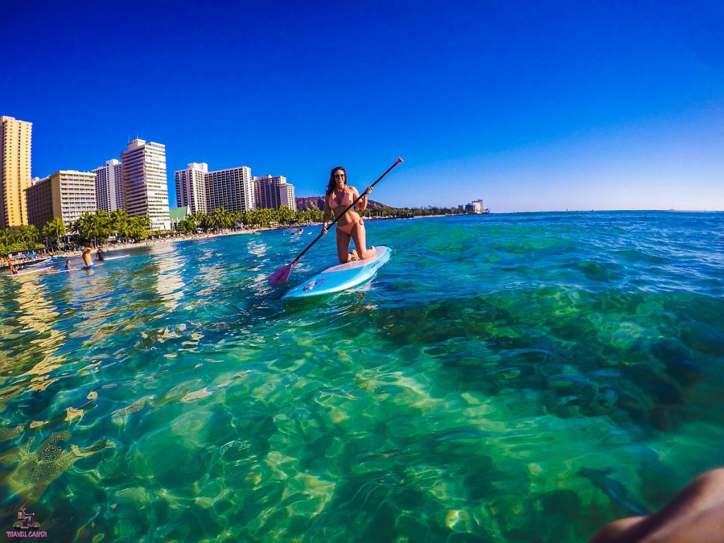 USA HI Paddleboarding in Waikiki