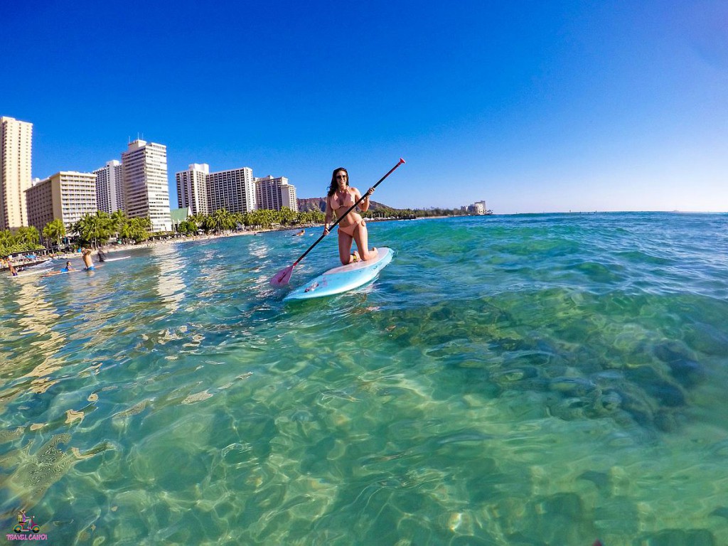 USA HI Paddleboarding Waikiki