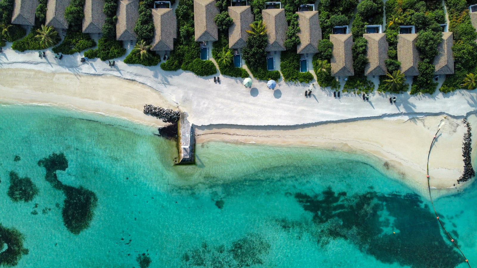 Le Meridien Beach Villa Drone View