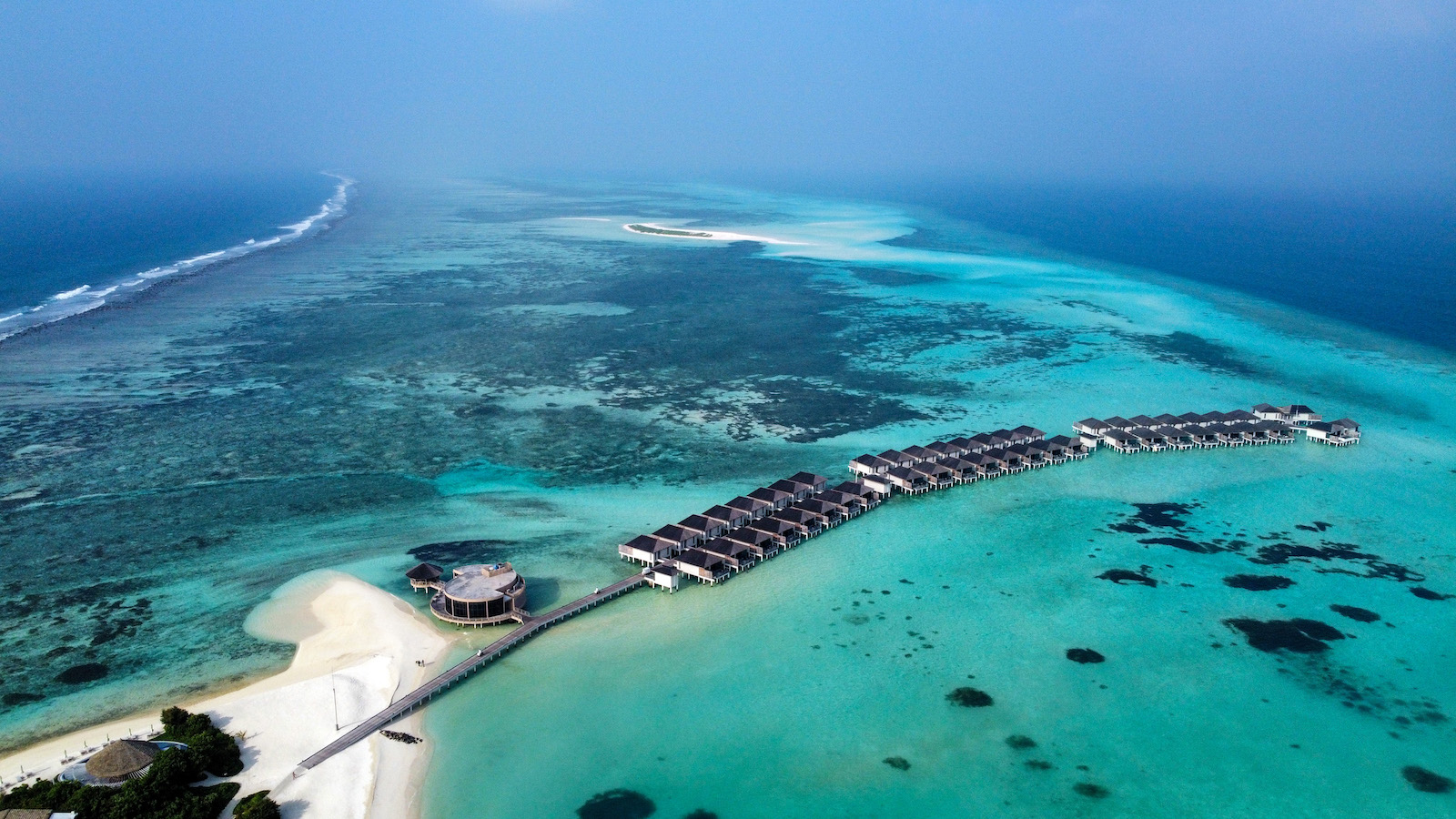 Le Meridien Maldives Resort 200 Block Drone View