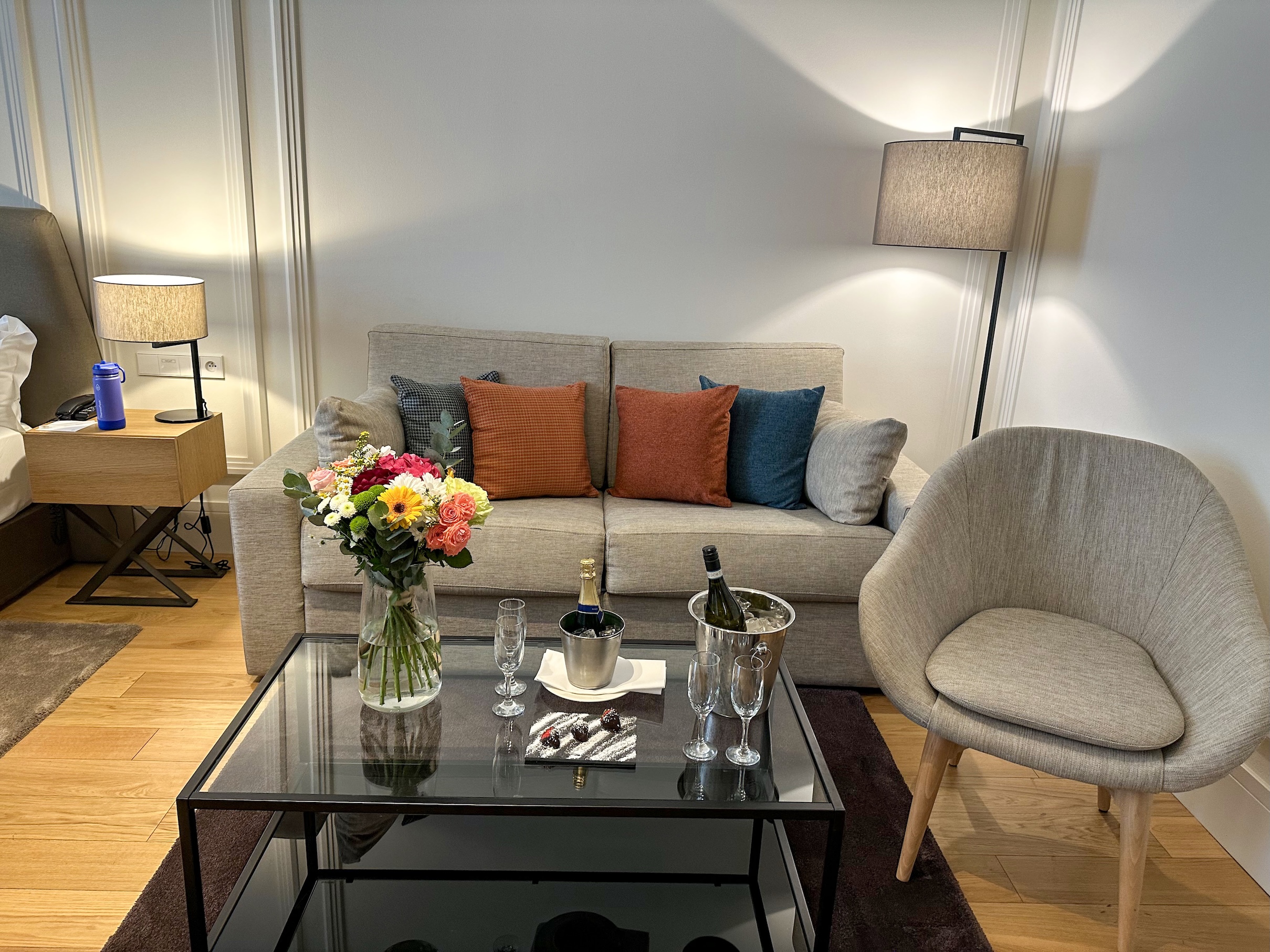 Boho Hotel Room Seating Area